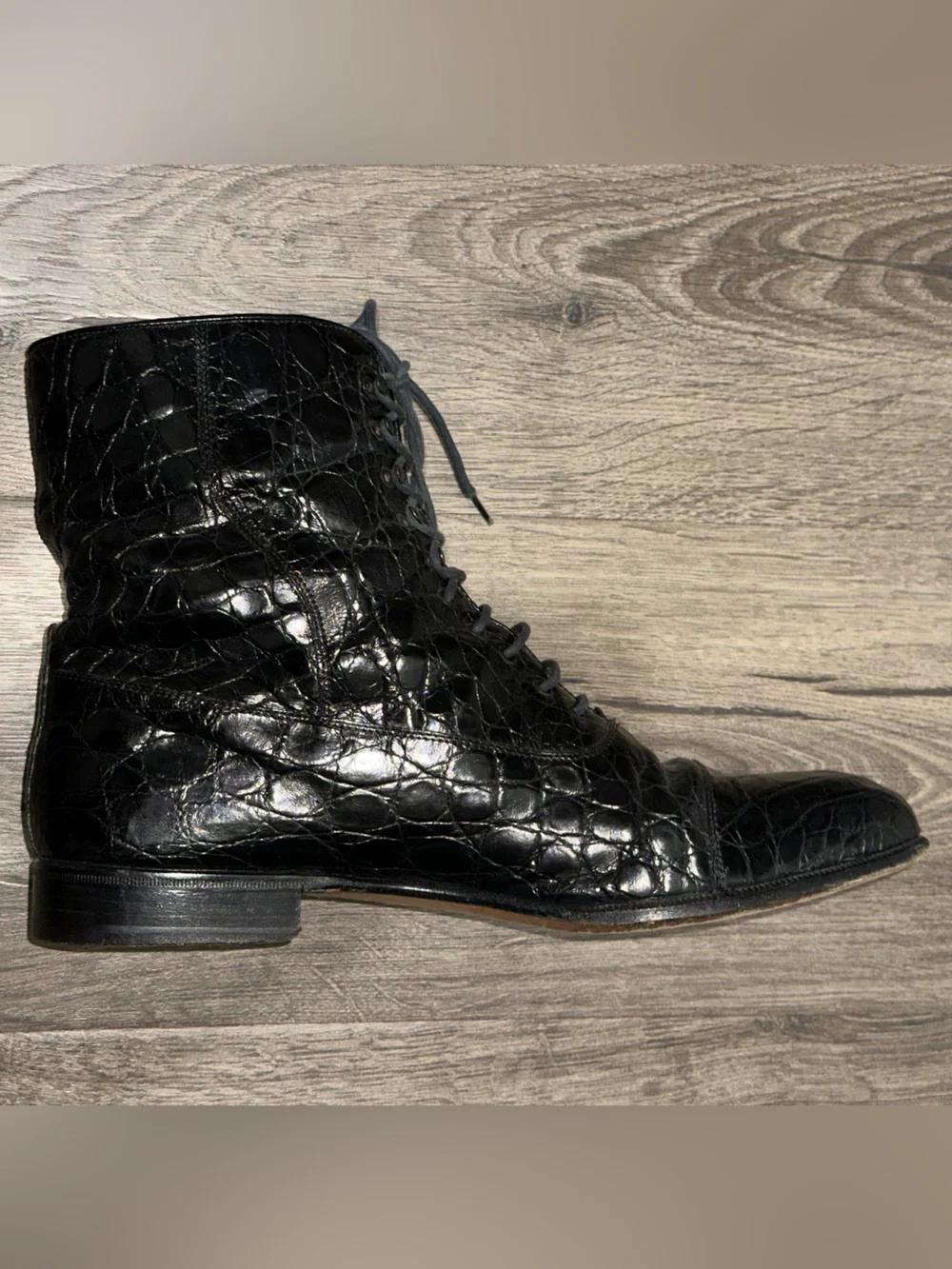 Gucci Made in Italy Vintage Crocodile Leather Boots